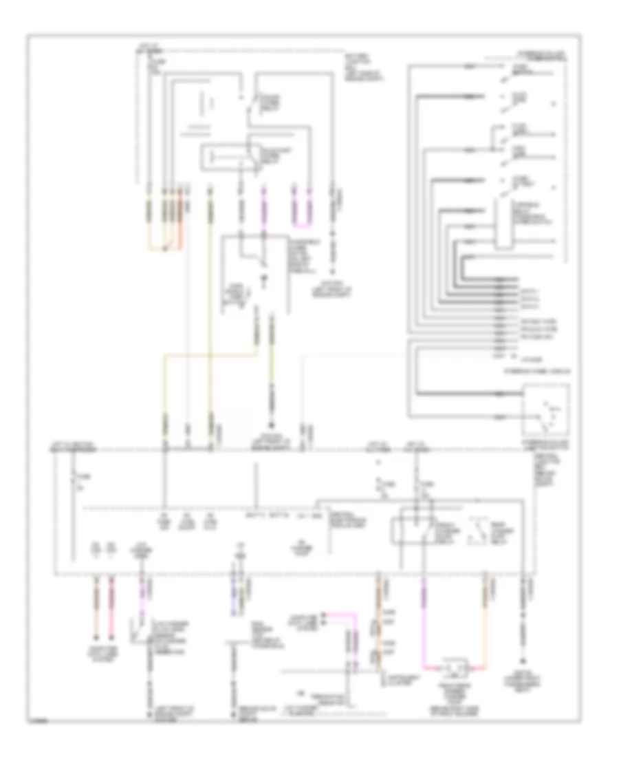 Электросхема передних стеклоочистителей дворников и омывателя лобового стекла для Land Rover Discovery 2 2011
