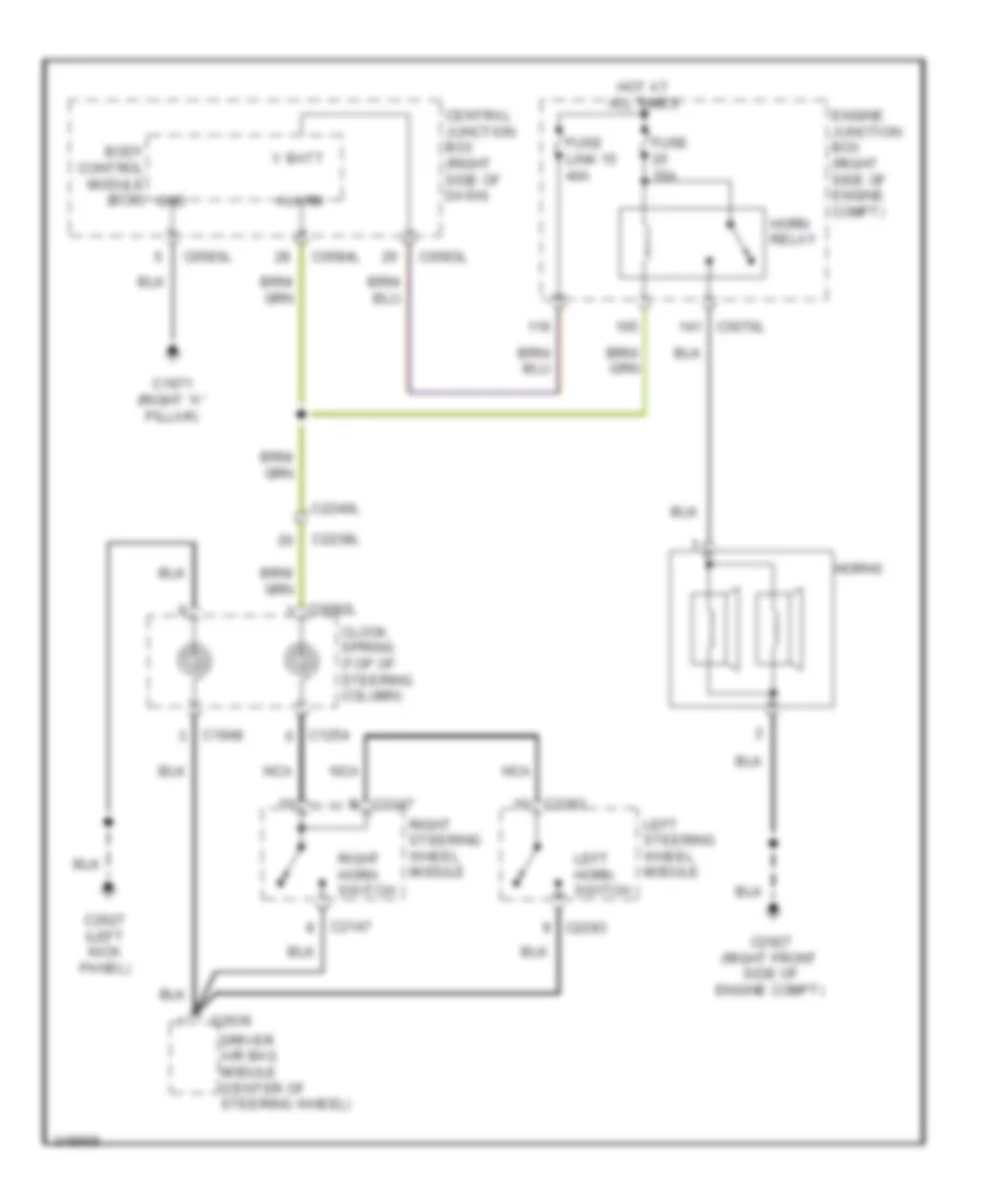 Horn Wiring Diagram for Land Rover Discovery 4 2011