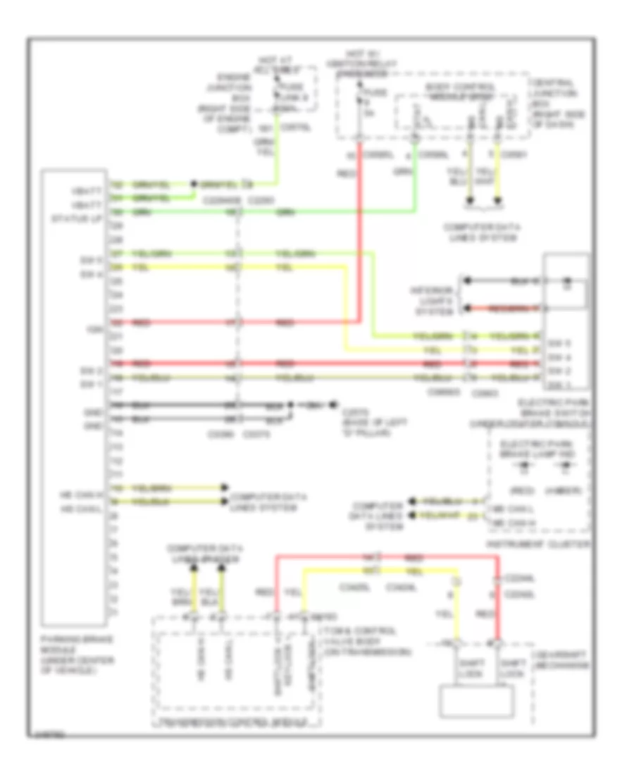 Park Brake Release Wiring Diagram for Land Rover Discovery 4 2011