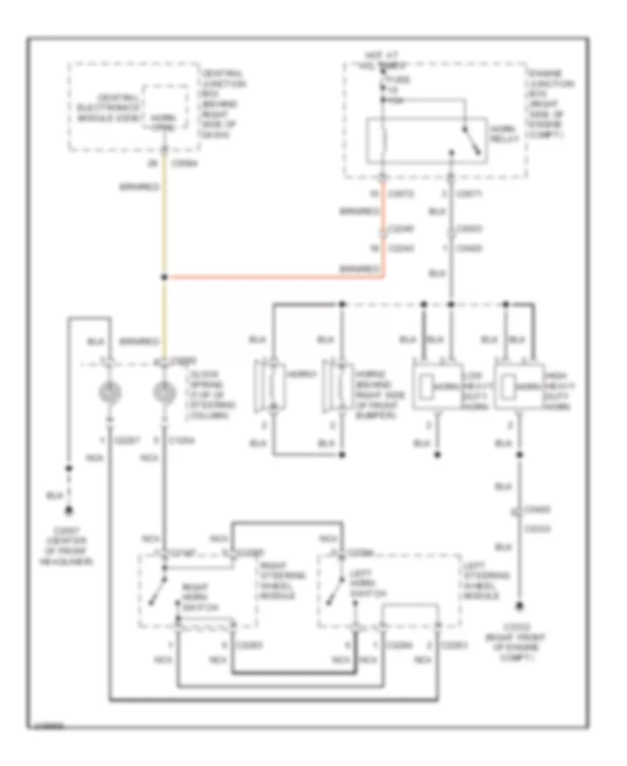 Horn Wiring Diagram for Land Rover Range Rover HSE 2011