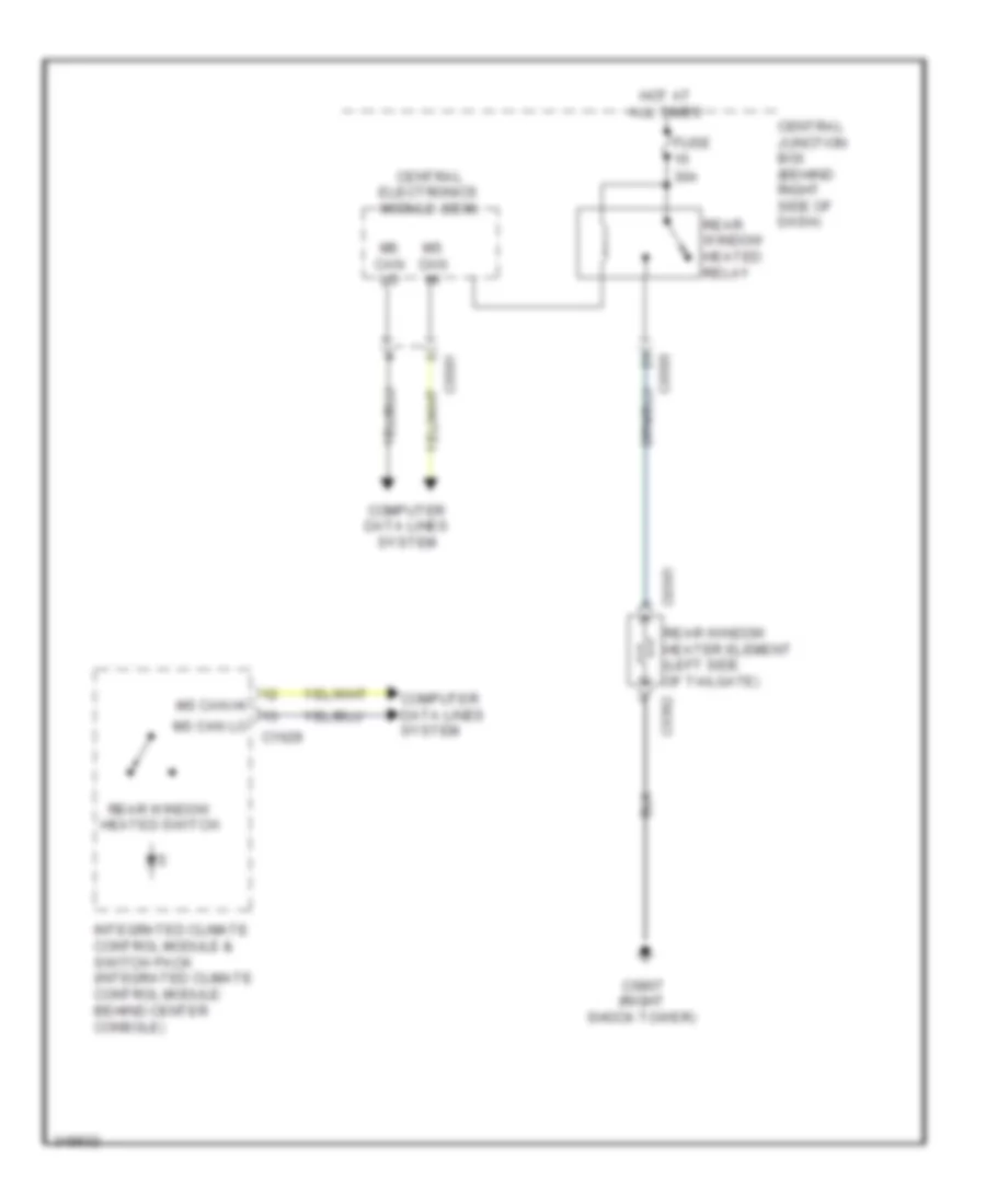 Rear Defogger Wiring Diagram for Land Rover Range Rover Supercharged 2011