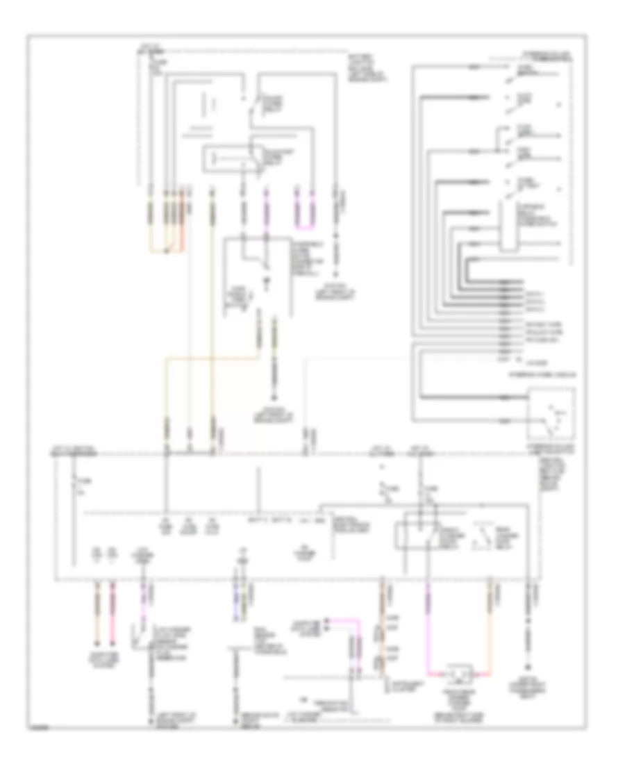 Электросхема передних стеклоочистителей дворников и омывателя лобового стекла для Land Rover Discovery 2 HSE 2012