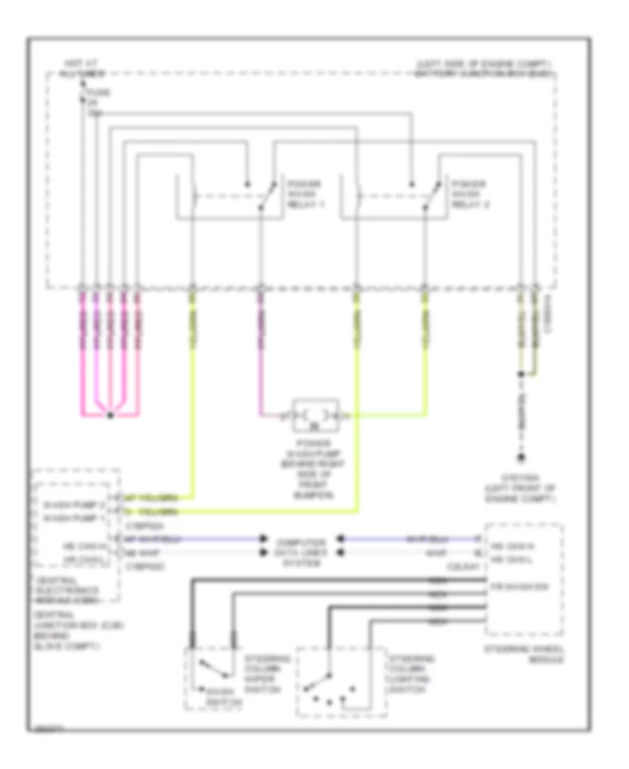 Электросхема омывателя для Land Rover Discovery 2 HSE 2012
