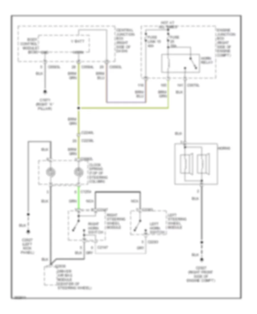 Horn Wiring Diagram for Land Rover Discovery 4 2012