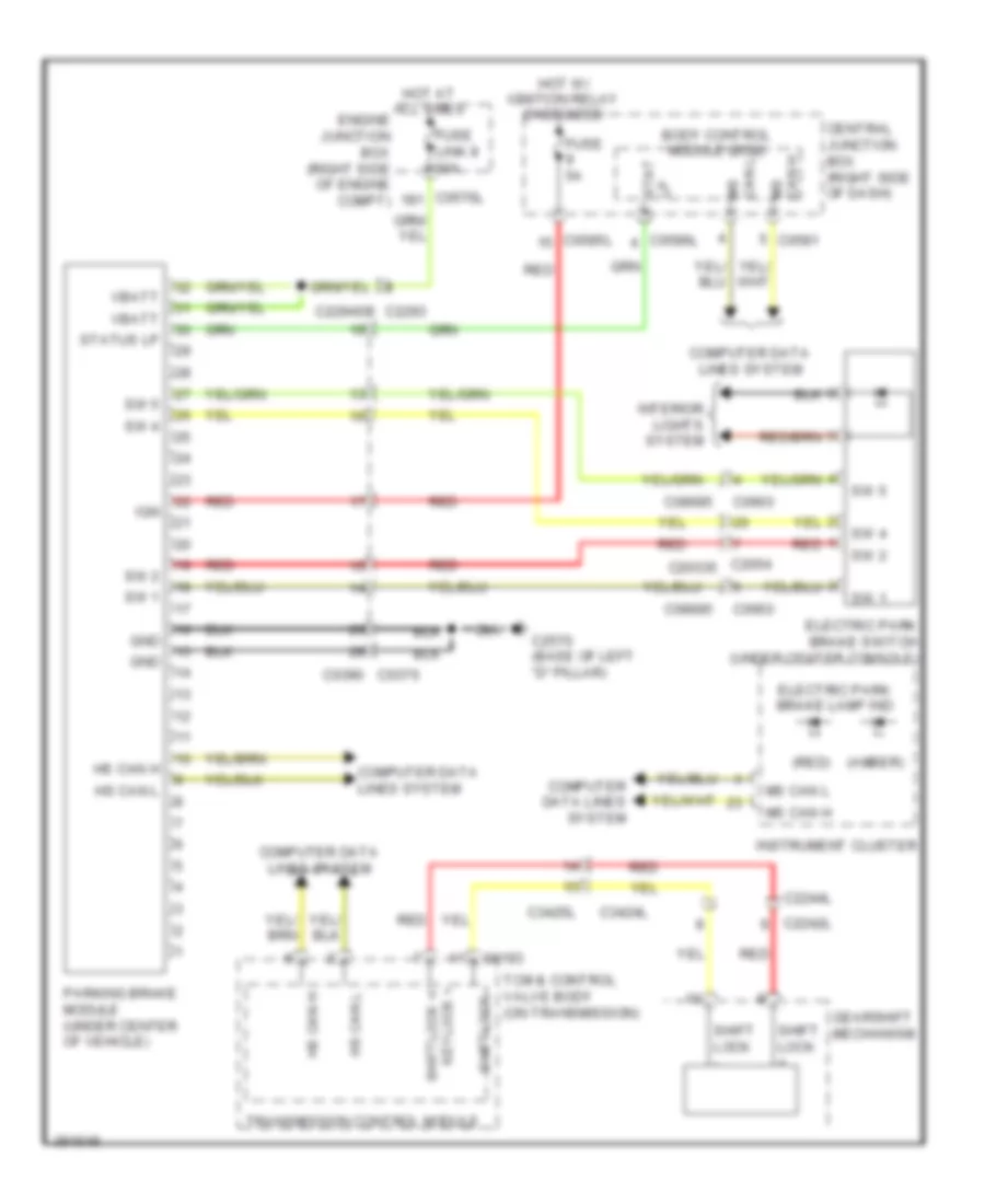Park Brake Release Wiring Diagram for Land Rover Discovery 4 2012