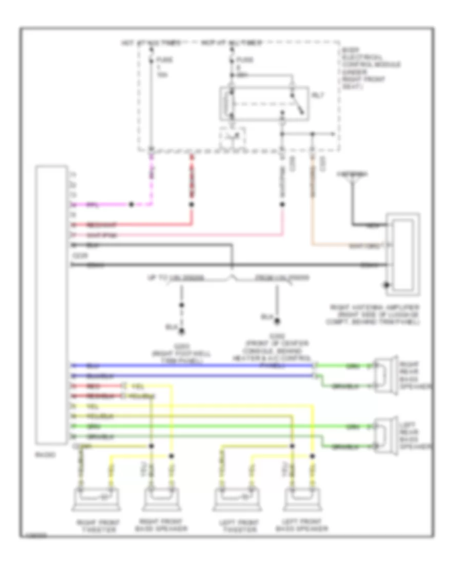 Radio Wiring Diagrams Base System for Land Rover Range Rover SE 1996