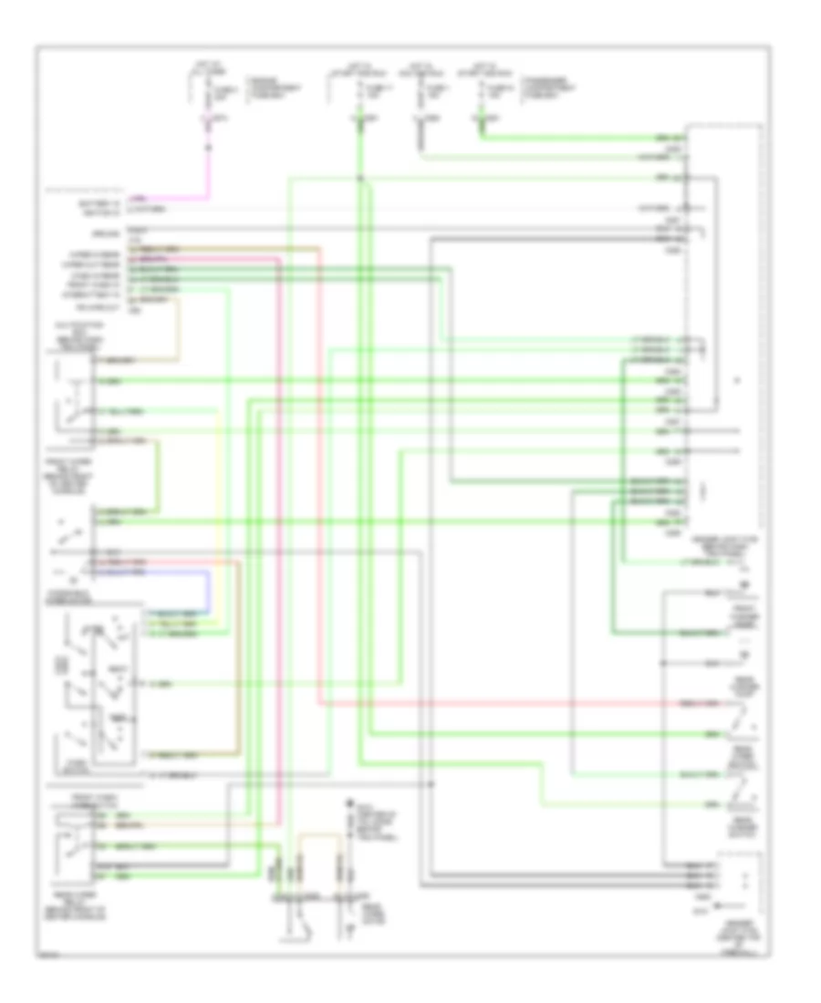 Электросхема стеклоочистителя, дворников и омывателя для Land Rover Defender 90 1997