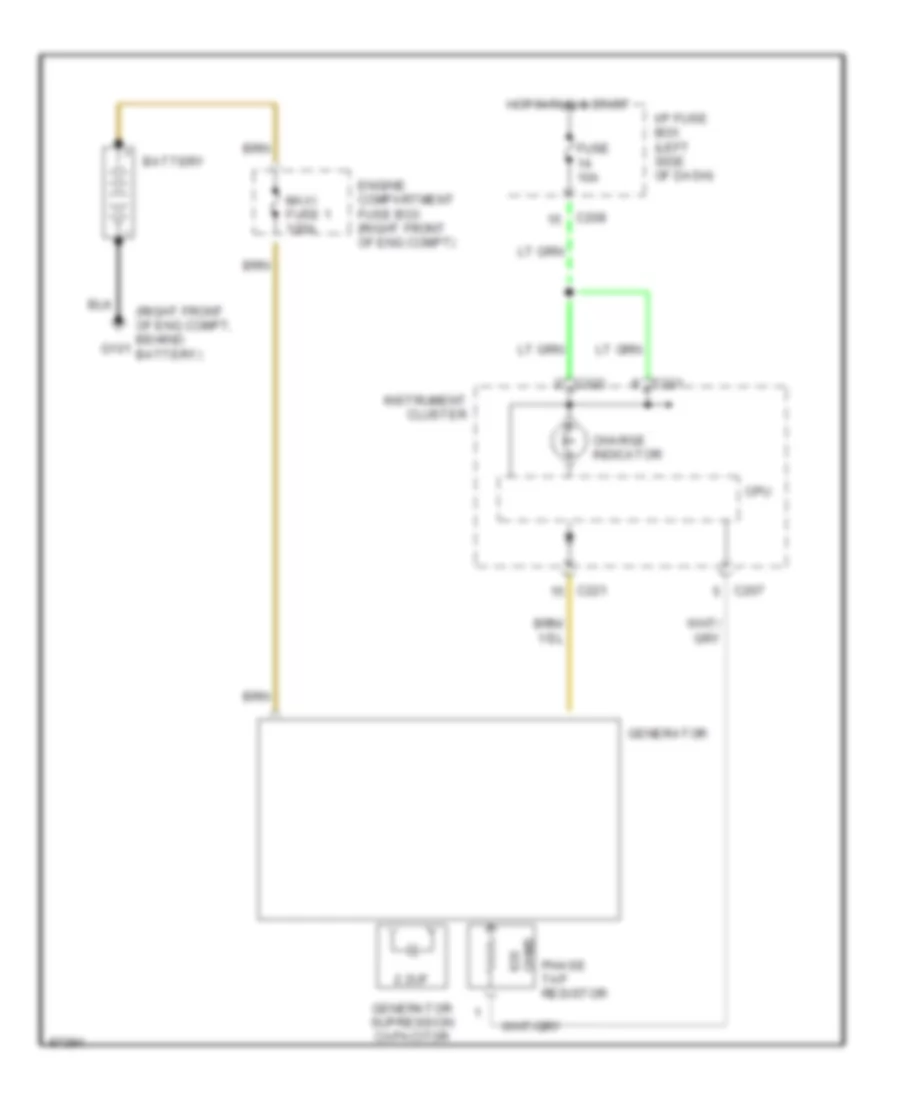Charging Wiring Diagram for Land Rover Discovery SD 1997