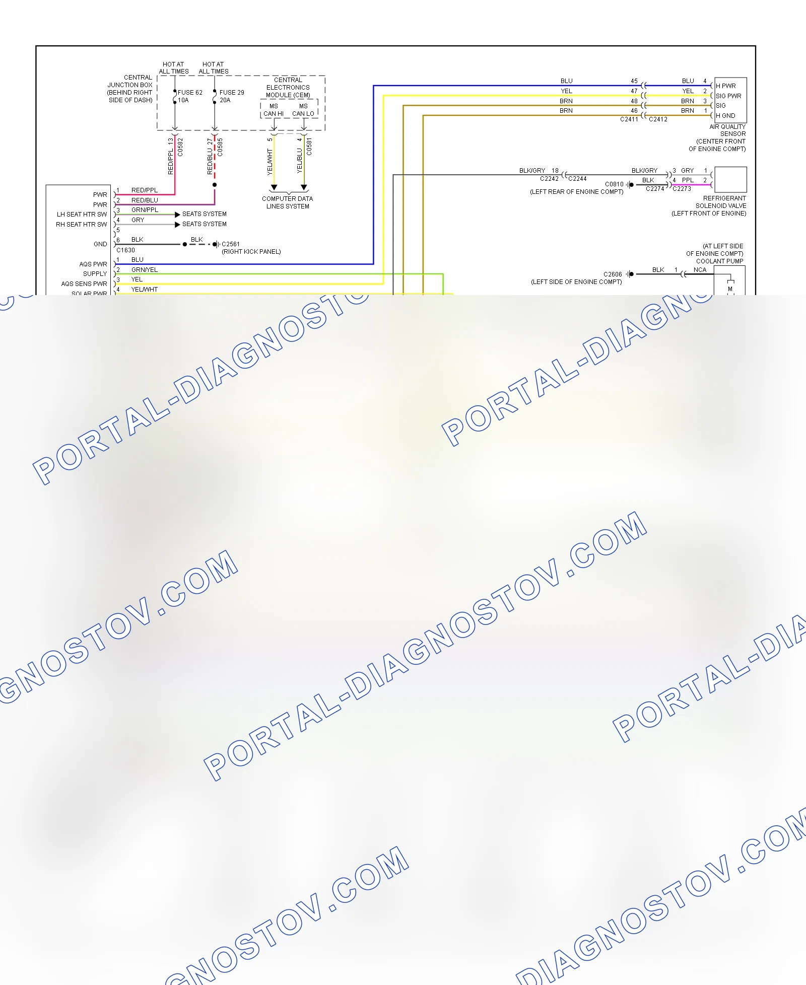 Automatic A C Wiring Diagram 1 of 2 for Land Rover Range Rover HSE 2012