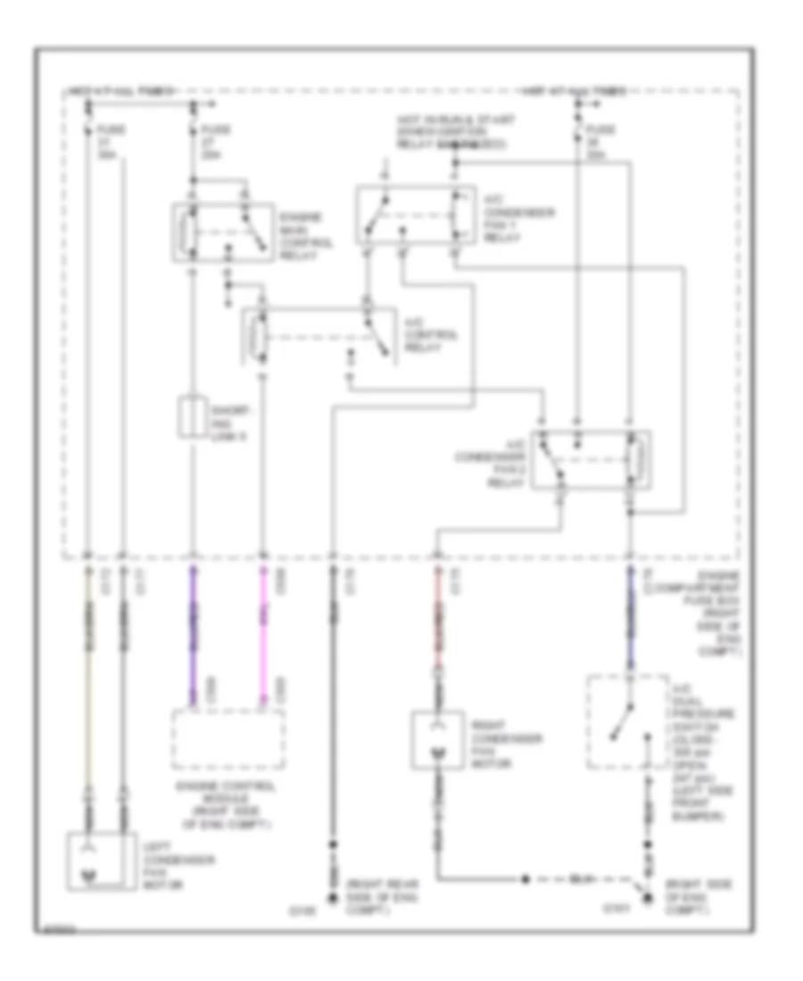 Cooling Fan Wiring Diagram for Land Rover Range Rover HSE 1997