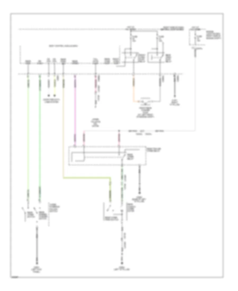 Электросхема заднего стеклоочистителя дворника и омывателя для Land Rover Range Rover Sport HSE 2012