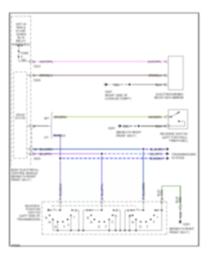 Electrochromic Mirror Wiring Diagram for Land Rover Range Rover SE 1997