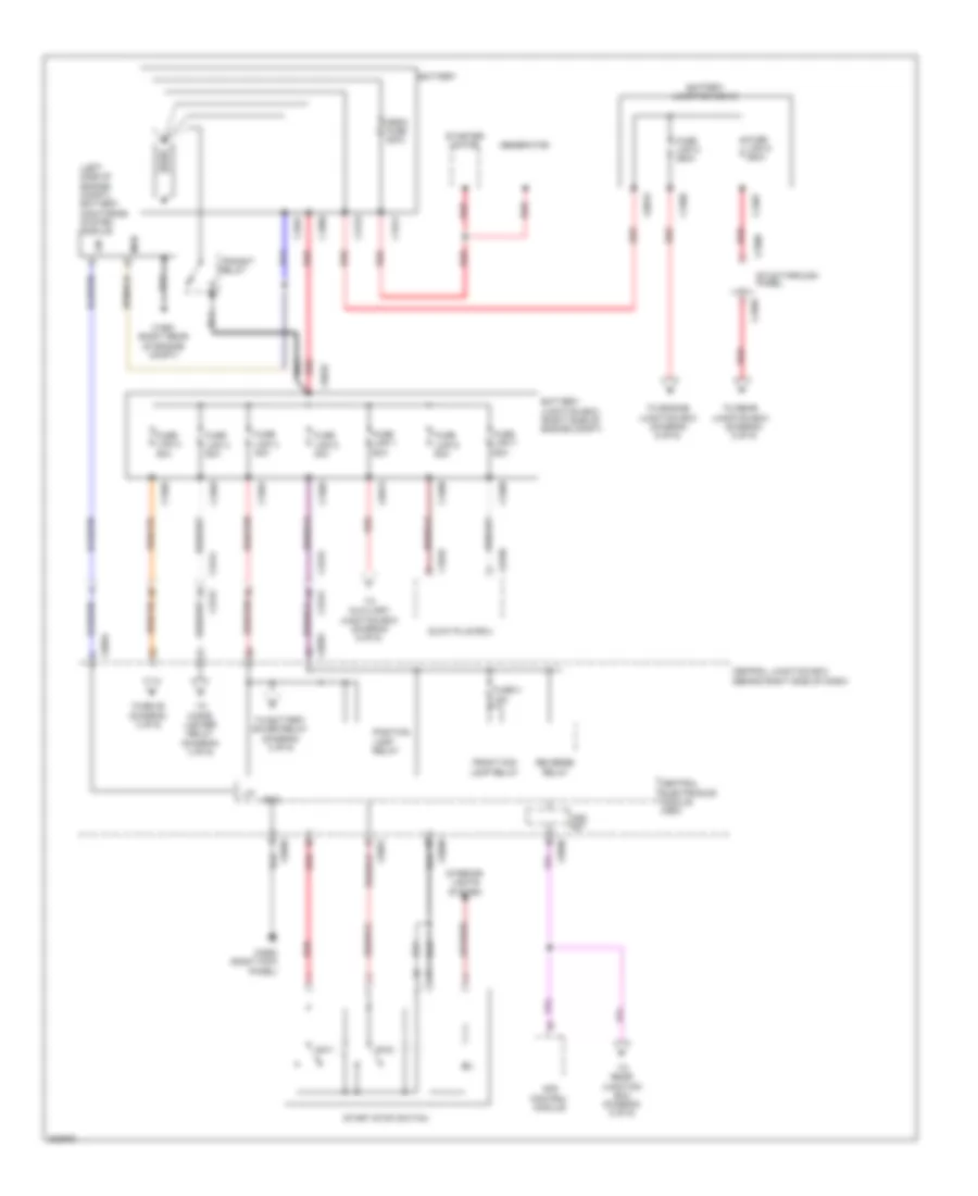 Power Distribution Wiring Diagram 1 of 6 for Land Rover Range Rover Supercharged 2012