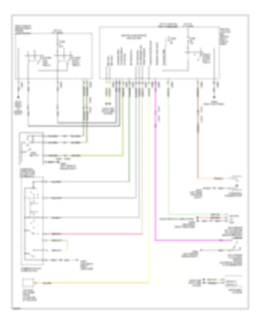 Электросхема передних стеклоочистителей дворников и омывателя лобового стекла для Land Rover Range Rover Supercharged 2012