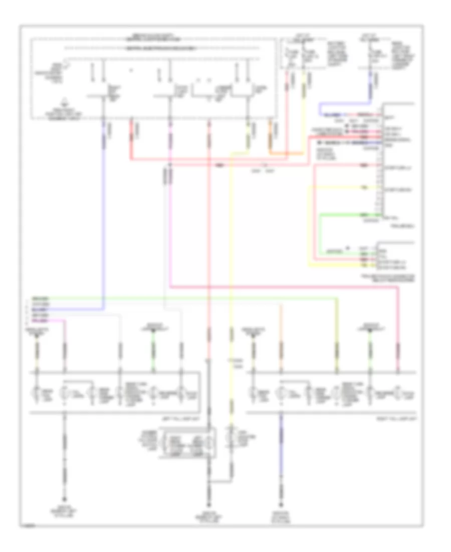 Exterior Lamps  Trailer Connector Wiring Diagram 2 of 2 for Land Rover Discovery 2 2013