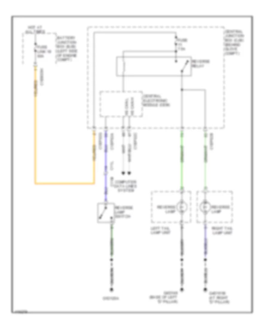Backup Lamps Wiring Diagram for Land Rover Discovery 2 HSE Lux 2013