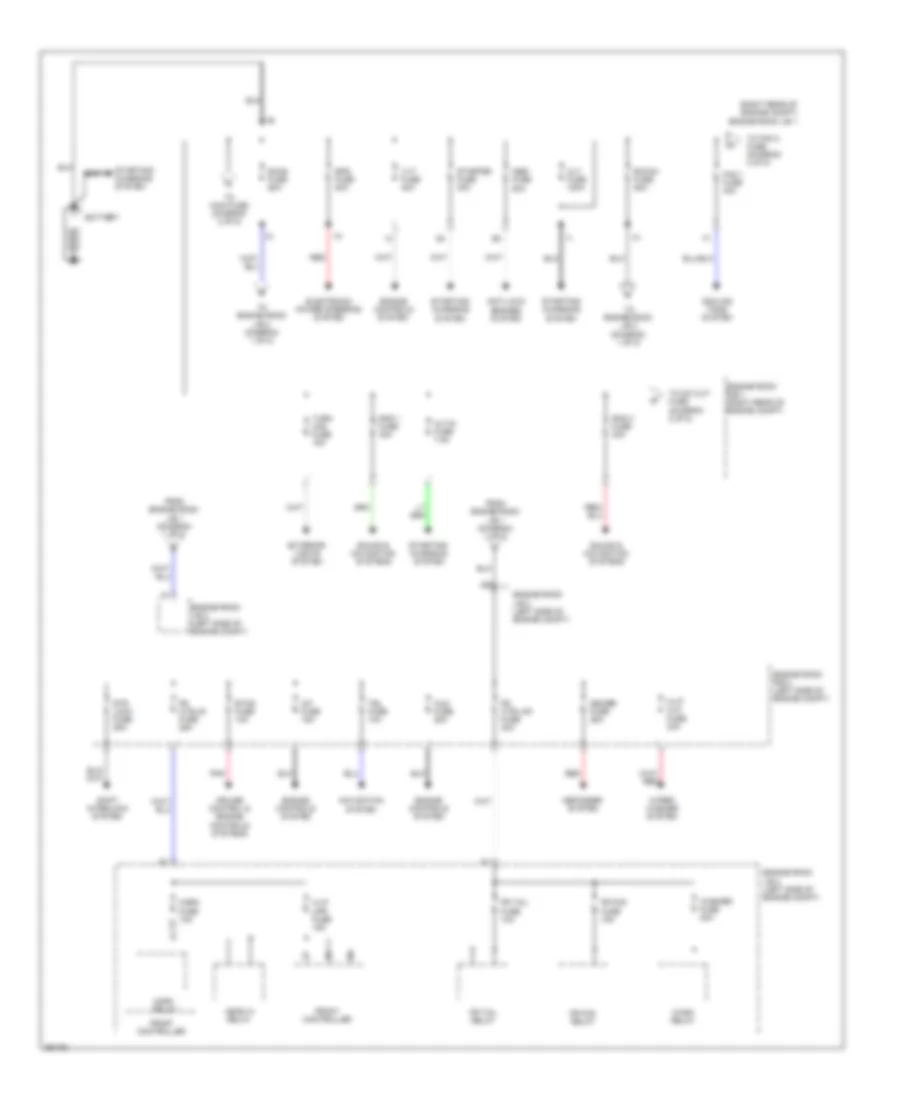 Электросхема блока предохранителей и реле (1 из 5) для Lexus IS F 2014