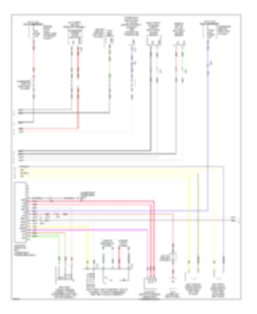 Электросхема подушек безопасности SRS AirBag (2 из 3) для Lexus LS 460 2014