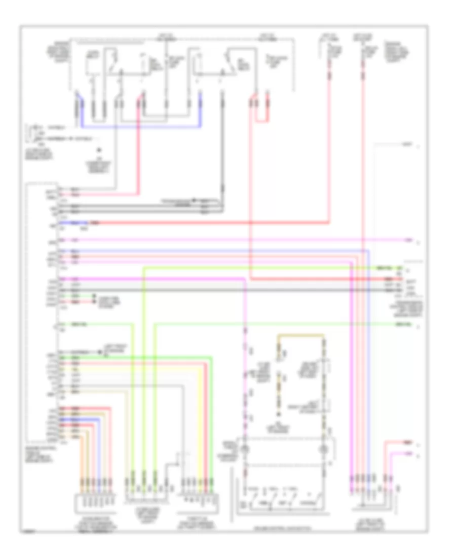 Электросхема системы круизконтроля, без Динамические Радарные Средства управления (1 из 2) для Lexus LS 460 2014