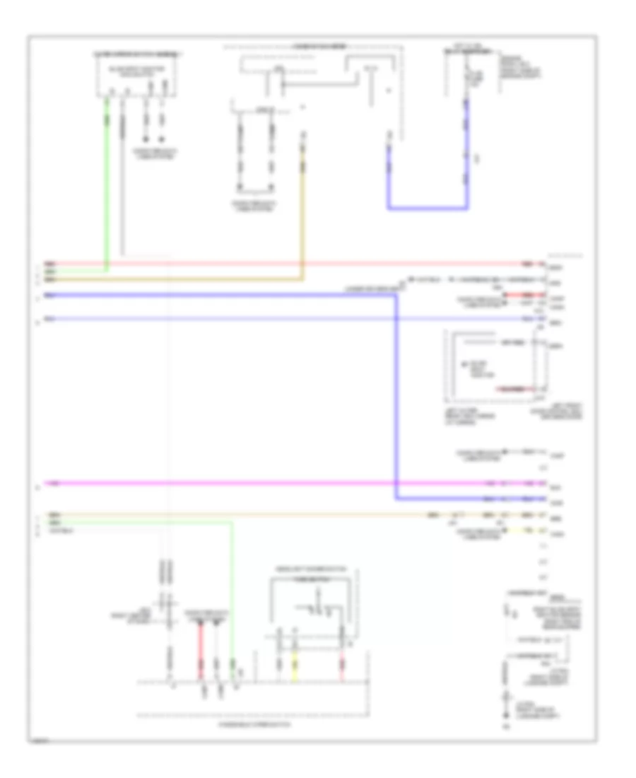 Электросхема системы слепых зон (2 из 2) для Lexus LS 460 2014