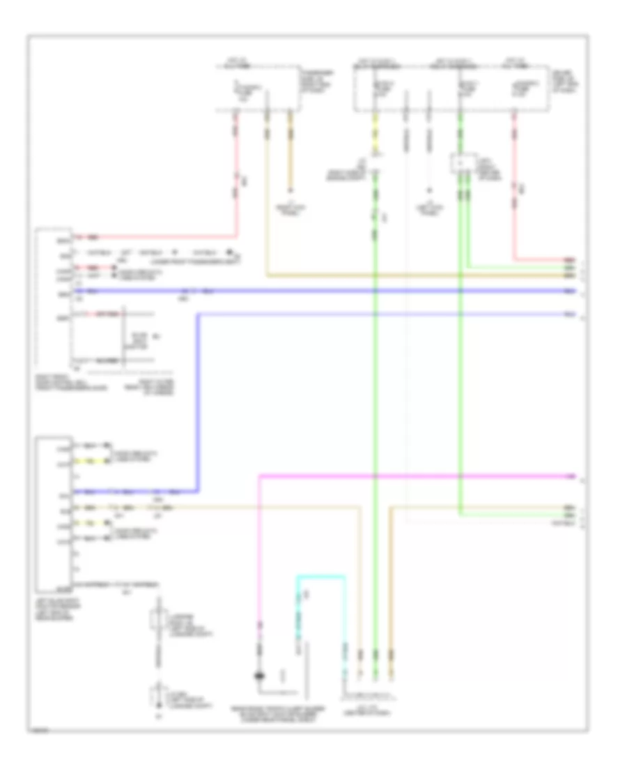 Электросхема системы слепых зон (1 из 2) для Lexus LS 460 F Sport 2014