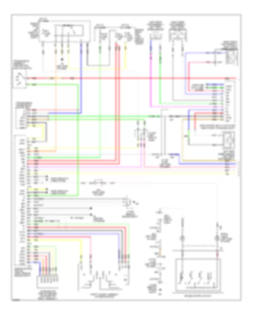 Электросхема системы круизконтроля, без Динамические Радарные Средства управления (1 из 2) для Lexus ES 350 2012