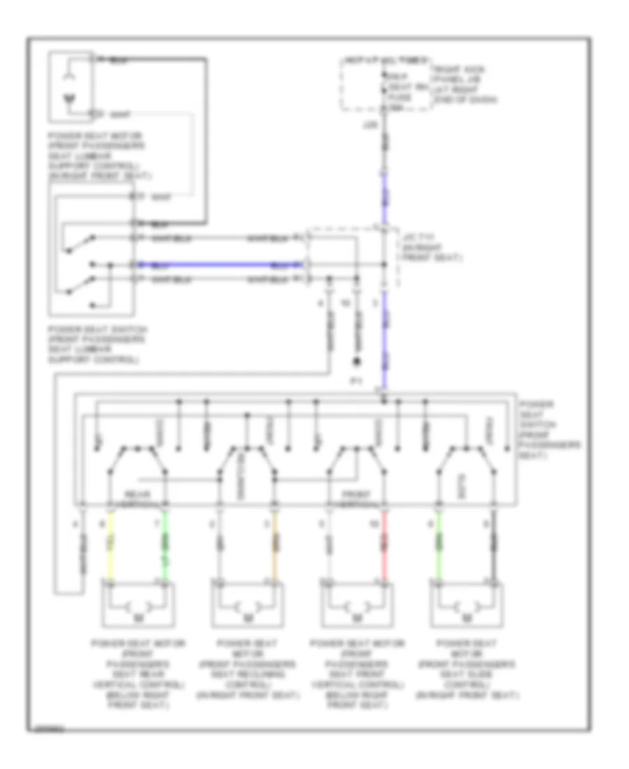 Электросхема привода пассажирского сиденья для Lexus IS 350 2007