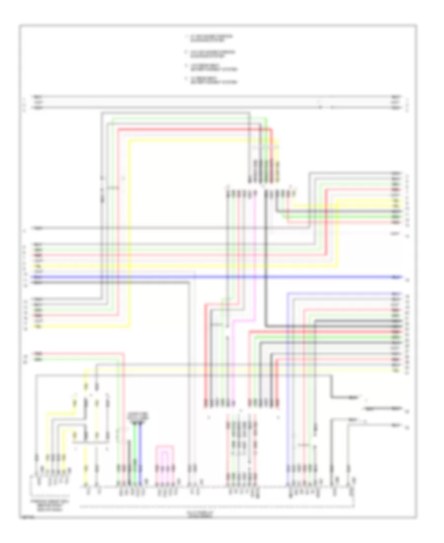 Stereo Radio Wiring Diagram, without Mark Levinson & without Задний Преобразователь DVD (4 из 5) для Lexus LS 460 2007