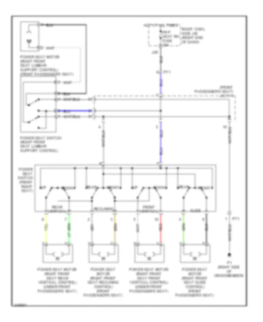 Электросхема привода пассажирского сиденья для Lexus IS 350 F Sport 2012