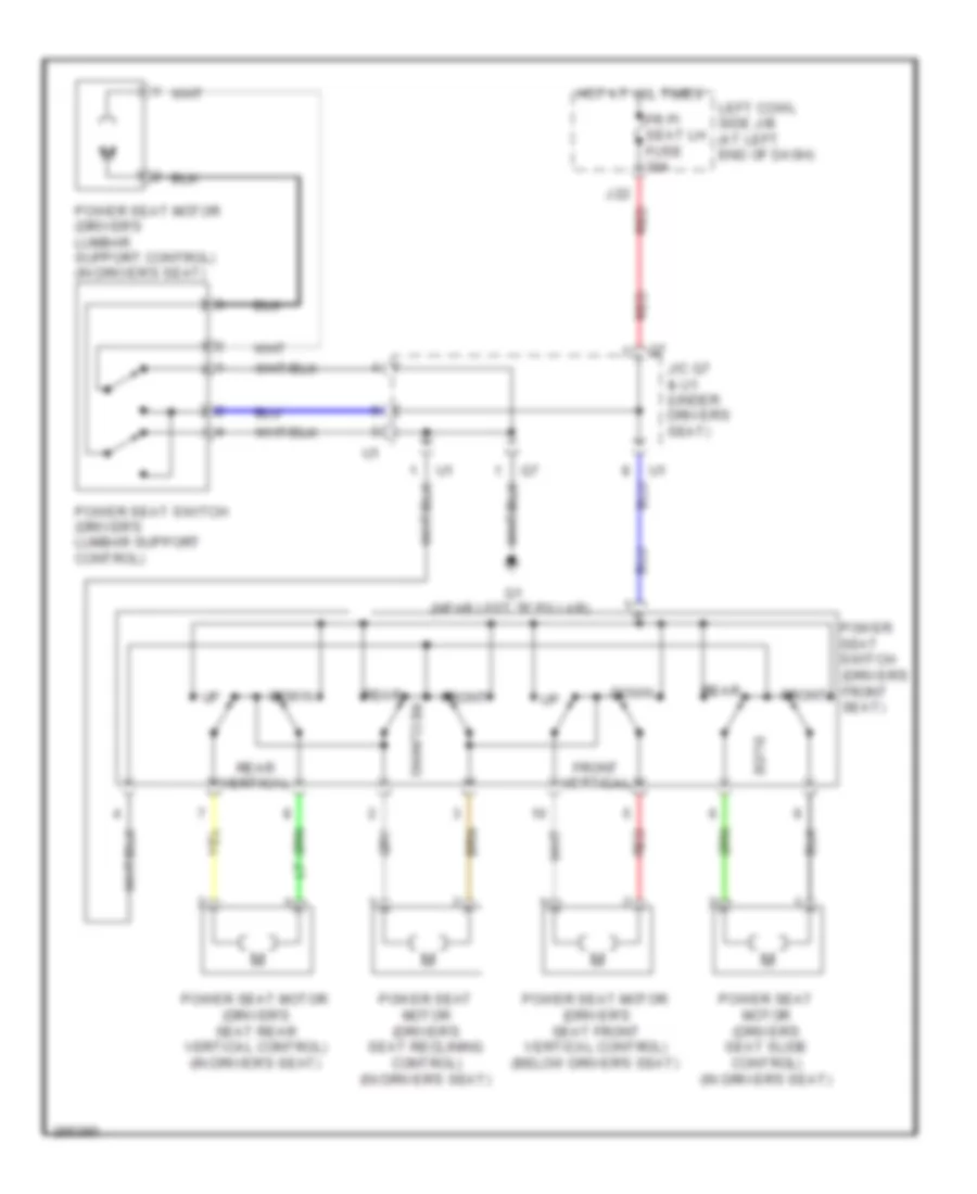 Электросхема привода водительского сиденья для Lexus IS 250 2008