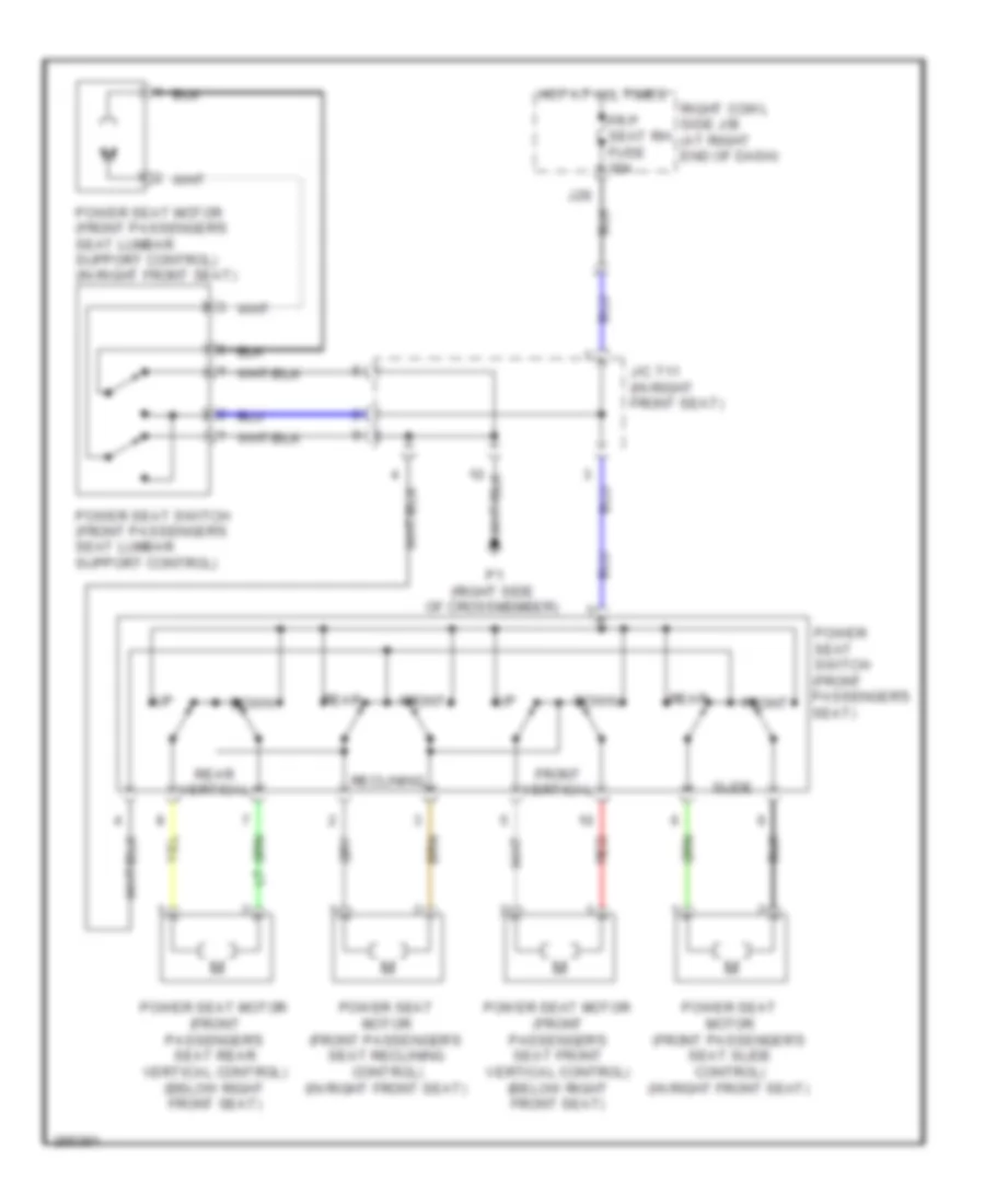 Электросхема привода пассажирского сиденья для Lexus IS 250 2008