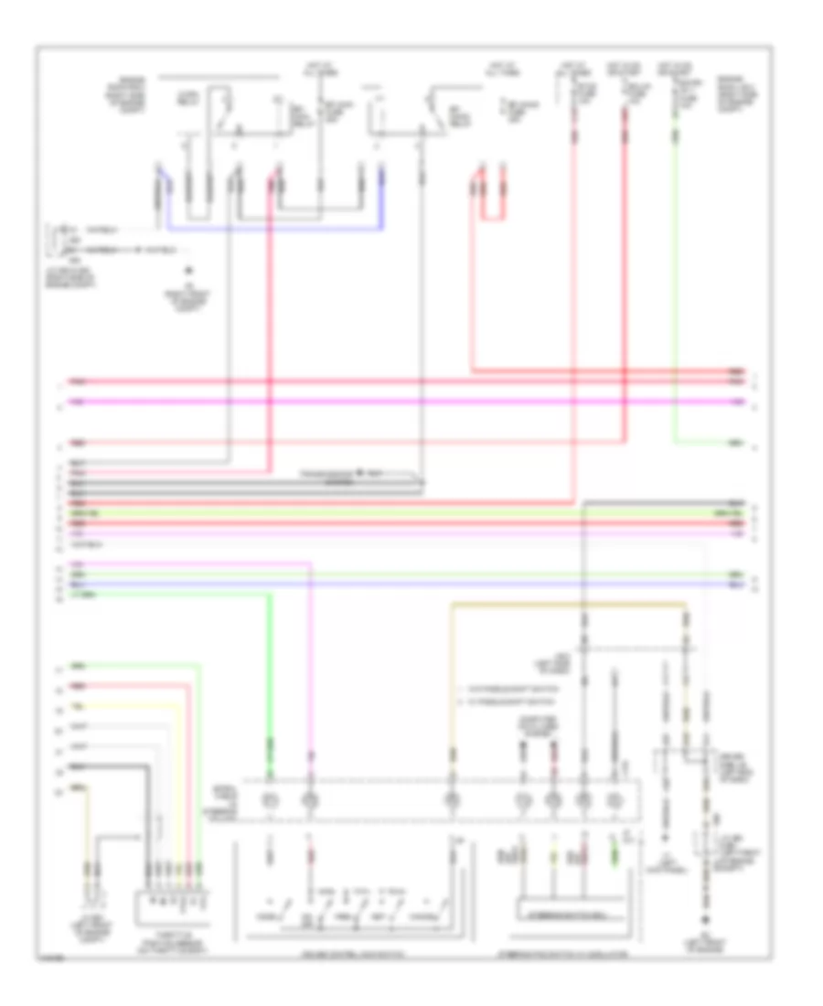 Электросхема системы круизконтроля, С Динамические Радарные Средства управления (2 из 3) для Lexus LS 460 2012