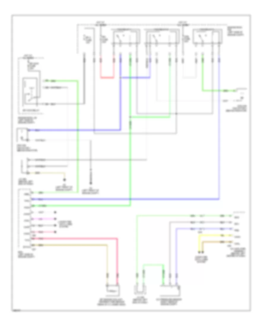 Электросхема системы охлаждения для Lexus CT 200h 2013
