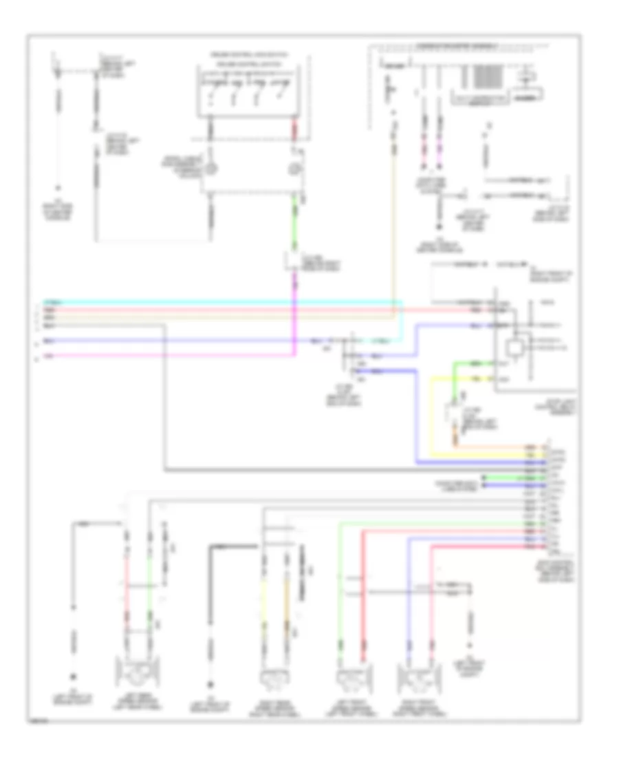 Электросхема системы круизконтроля, без Динамические Радарные Средства управления (2 из 2) для Lexus CT 200h 2013