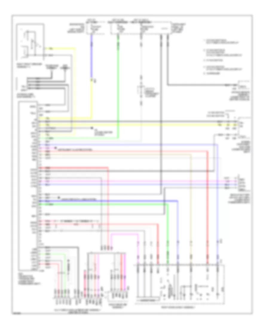 Электросхема системы Telematics для Lexus ES 300h 2013