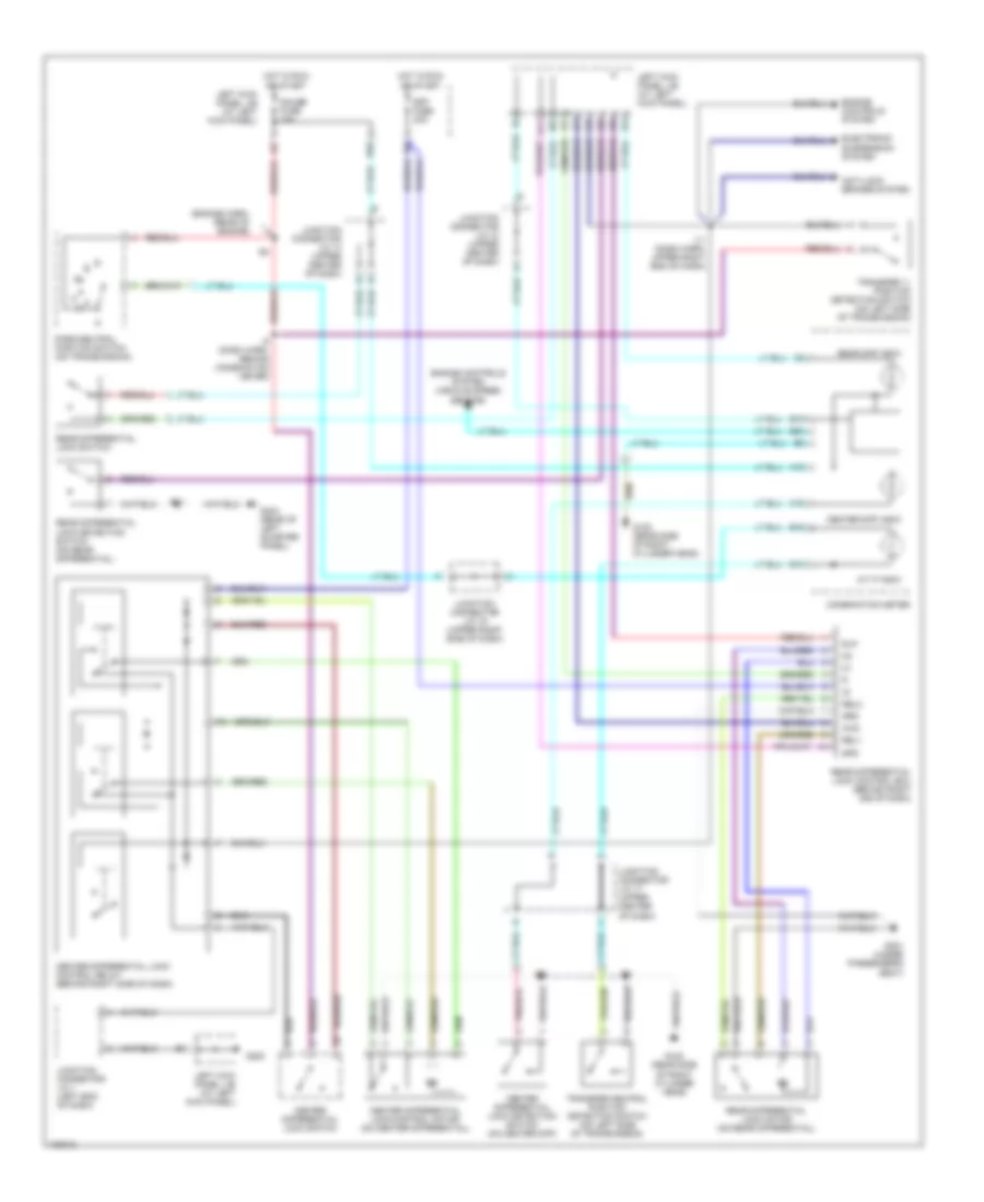 Center & Rear Differential Locks Wiring Diagram для Lexus LX 470 1999