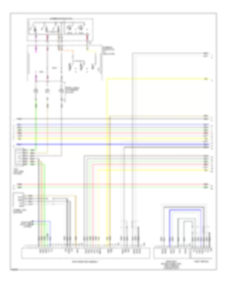 Stereo Radio Wiring Diagram, without Mark Levinson & withRear DVD Преобразователь (3 из 5) для Lexus LS 460L 2009