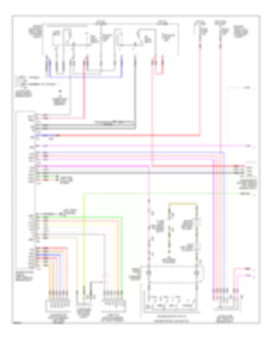 Электросхема системы круизконтроля, без Динамические Радарные Средства управления (1 из 2) для Lexus LS 460 2013
