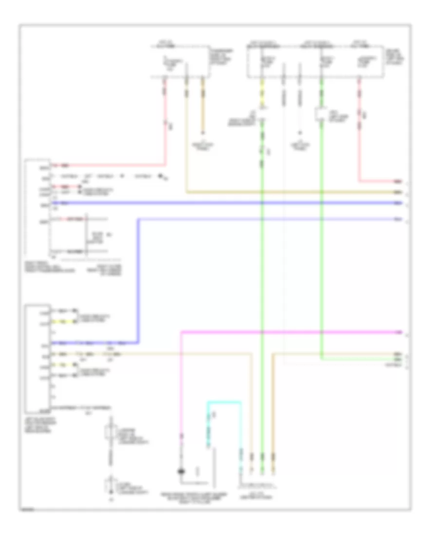 Электросхема системы слепых зон (1 из 2) для Lexus LS 460 2013