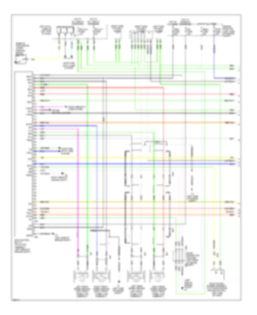 Электросхема антиблокировочной тормозной системы АБС (ABS) (1 из 2) для Lexus LX 570 2013