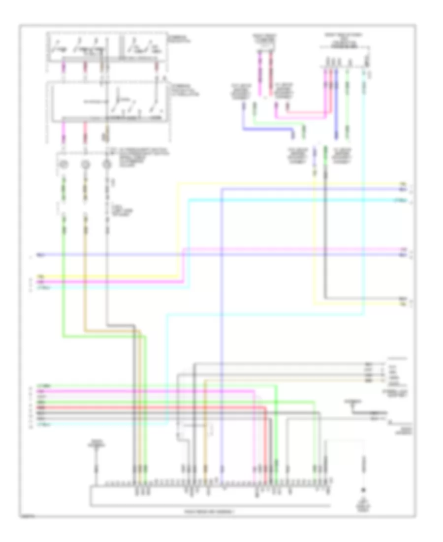 Rear Seat Entertainment Wiring Diagram, withRoof Type & without Мультидисплей (3 из 4) для Lexus LS 460 2010