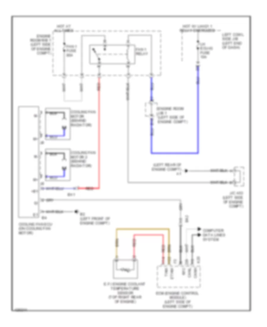 Электросхема системы охлаждения для Lexus GS 450h 2014