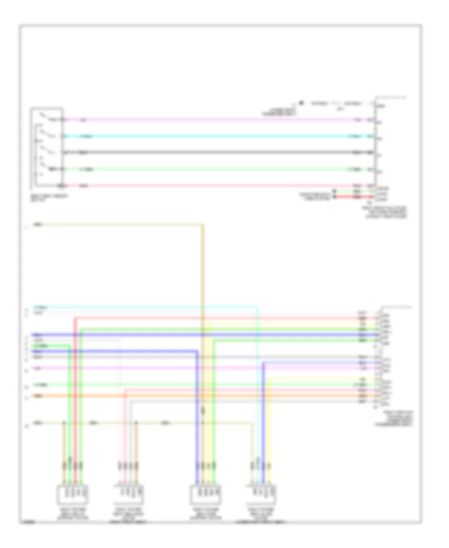Электросхема памяти пассажирского сиденья (2 из 2) для Lexus GS 450h 2014