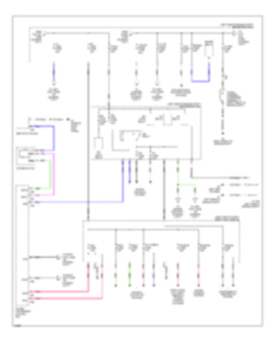 Электросхема блока предохранителей и реле (2 из 7) для Lexus GS 450h 2014
