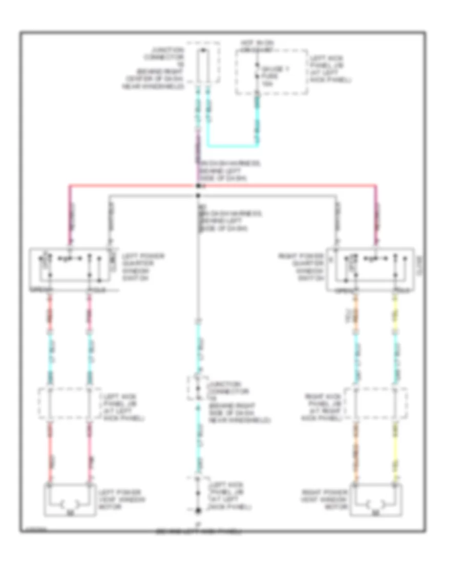 задний Windows Wiring Diagram четверти для Lexus LX 470 2003