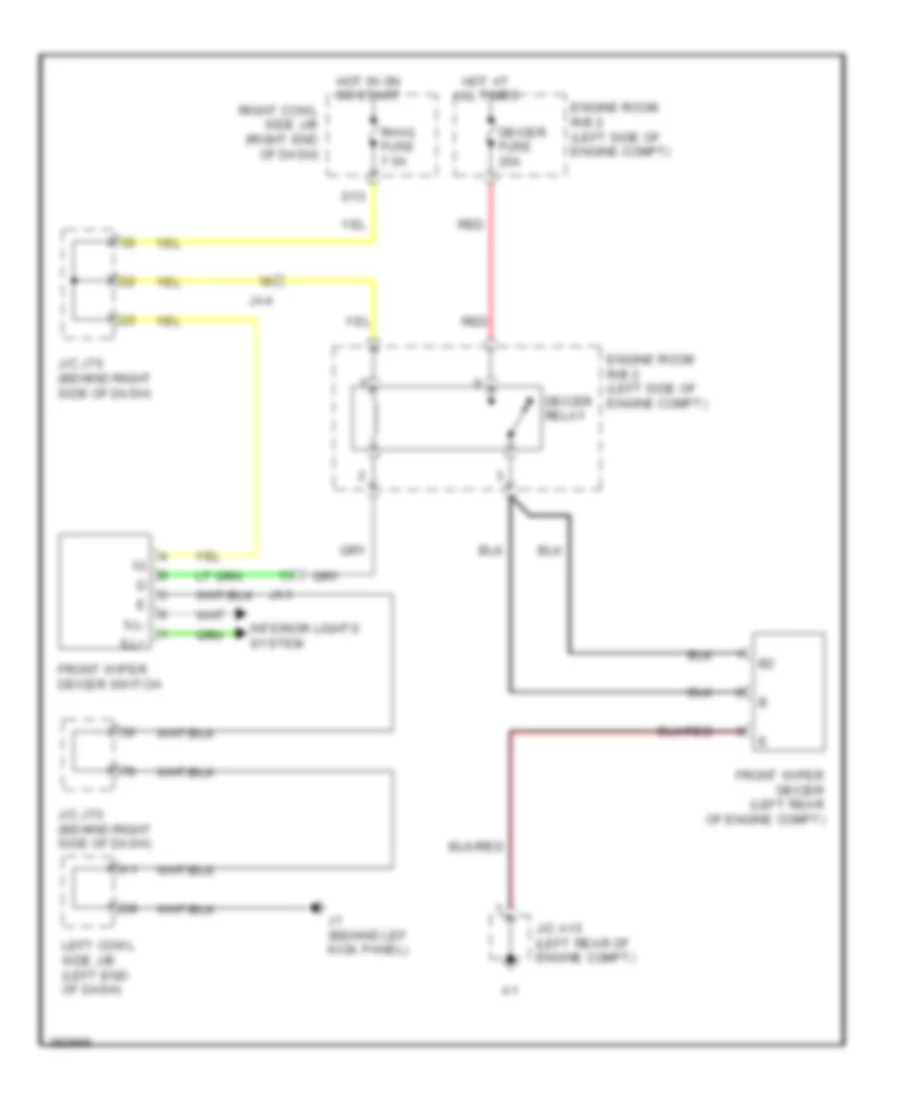Front Deicer Wiring Diagram for Lexus IS F 2014
