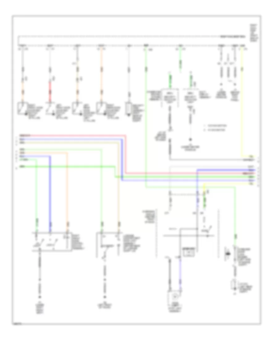 Power Door Locks Wiring Diagram 2 of 7 for Lexus IS F 2014