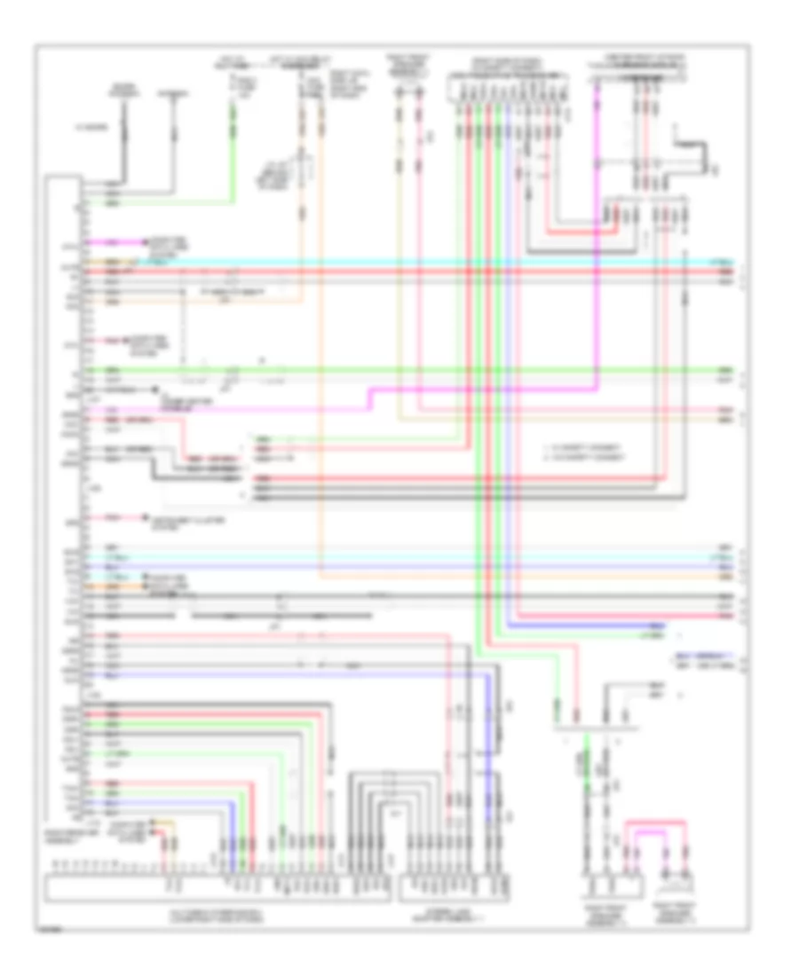 Radio Wiring Diagram, without Navigation (1 of 2) for Lexus IS F 2014