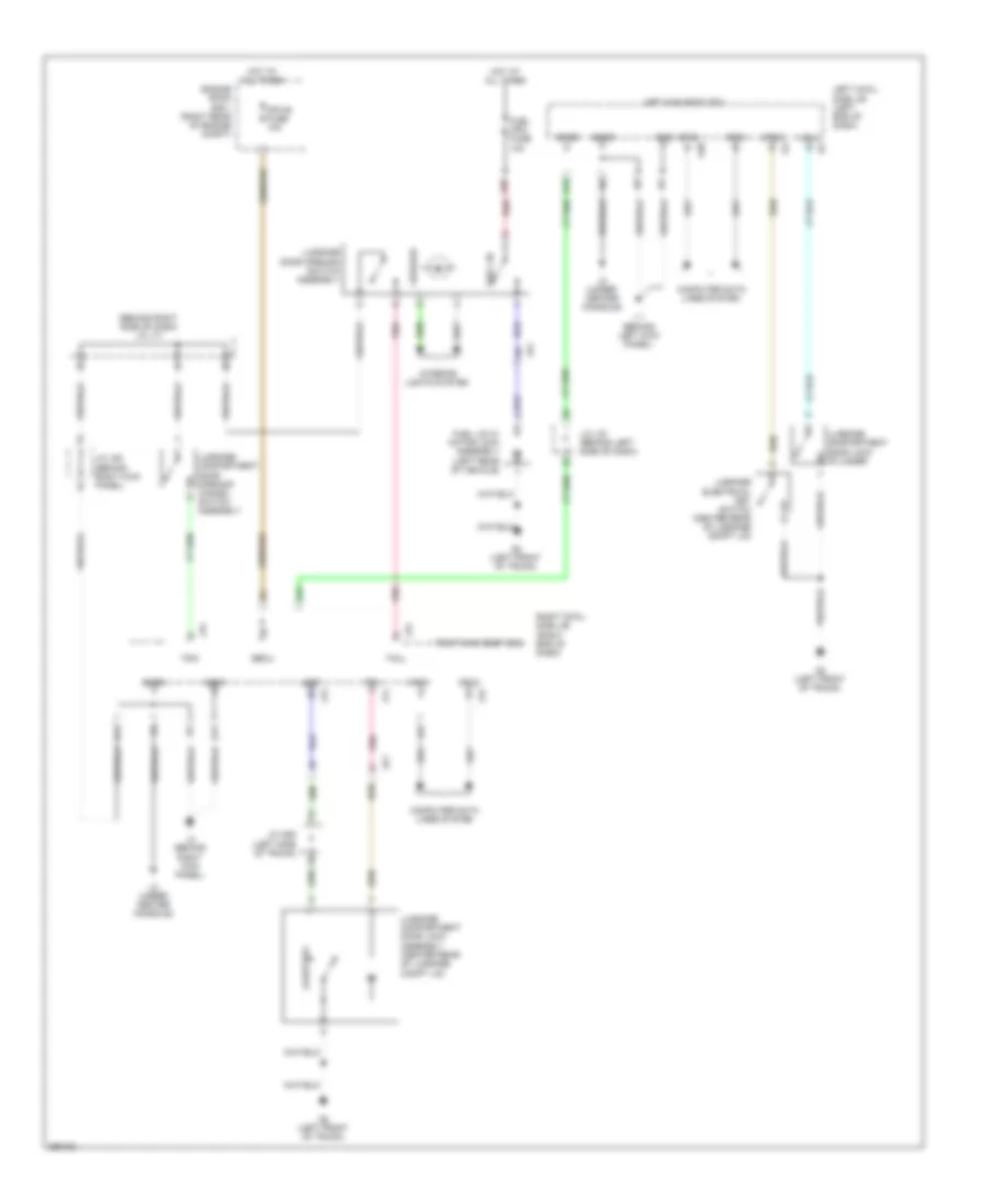 Trunk  Fuel Door Release Wiring Diagram for Lexus IS F 2014