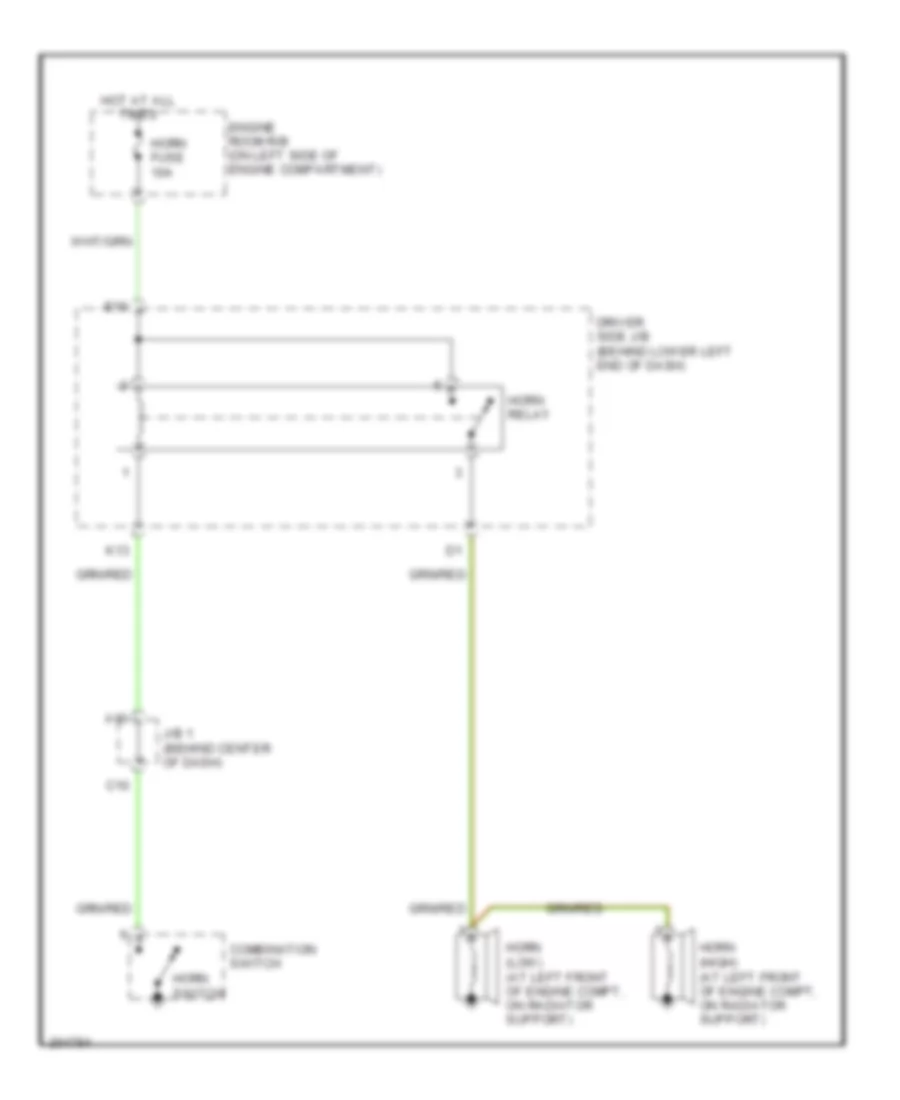 Horn Wiring Diagram for Lexus GX 470 2005